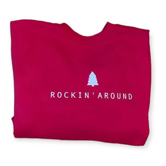 NWT Wool + Pepper Co. ROCKIN AROUND Unisex Christmas Crewneck Sweatshirt - Picture 2 of 10